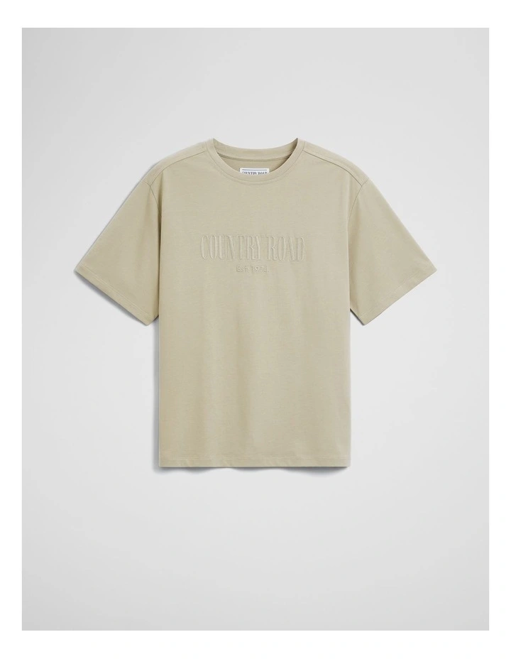 Australian Cotton Cr T-shirt in Dusty Sage image 2