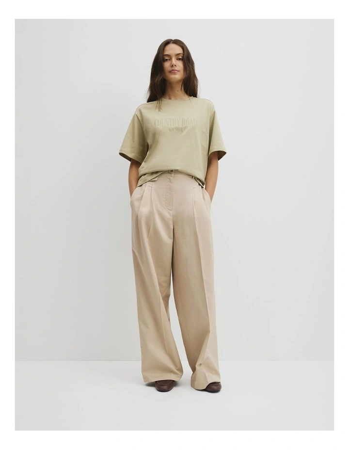 Australian Cotton Cr T-shirt in Dusty Sage image 4
