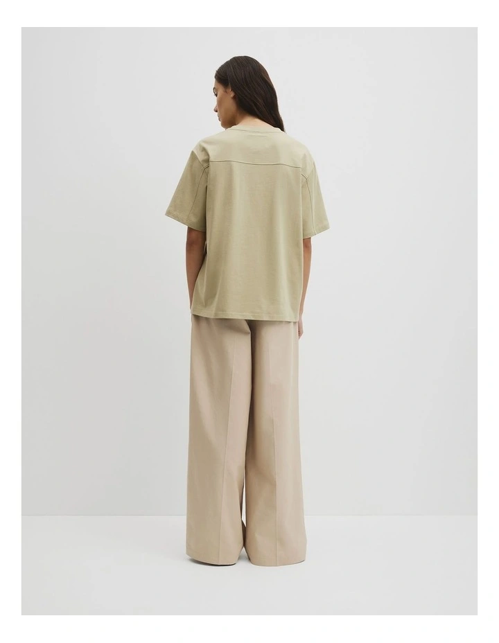 Australian Cotton Cr T-shirt in Dusty Sage image 5