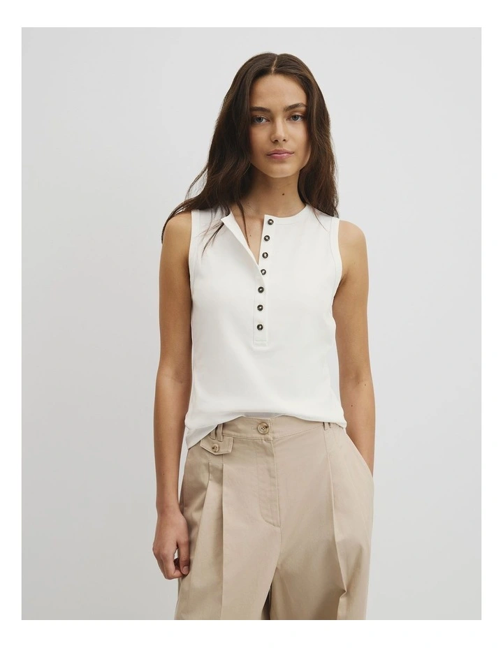 Henley Tank in White image 1