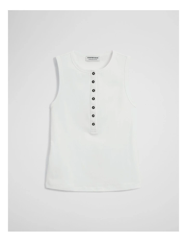 Henley Tank in White image 2