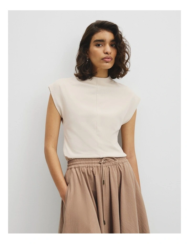 Extend Shoulder Top in Almond image 1
