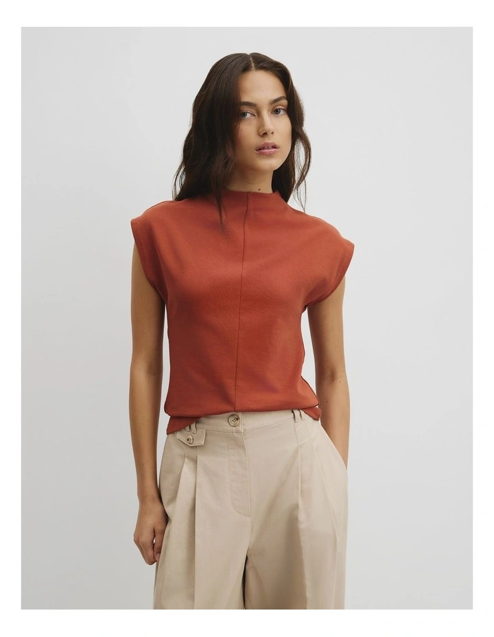 Extend Shoulder Top in Burnt Sienna image 1