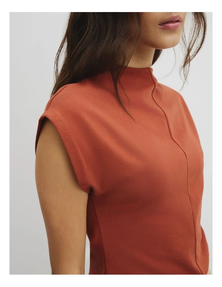 Extend Shoulder Top in Burnt Sienna image 3
