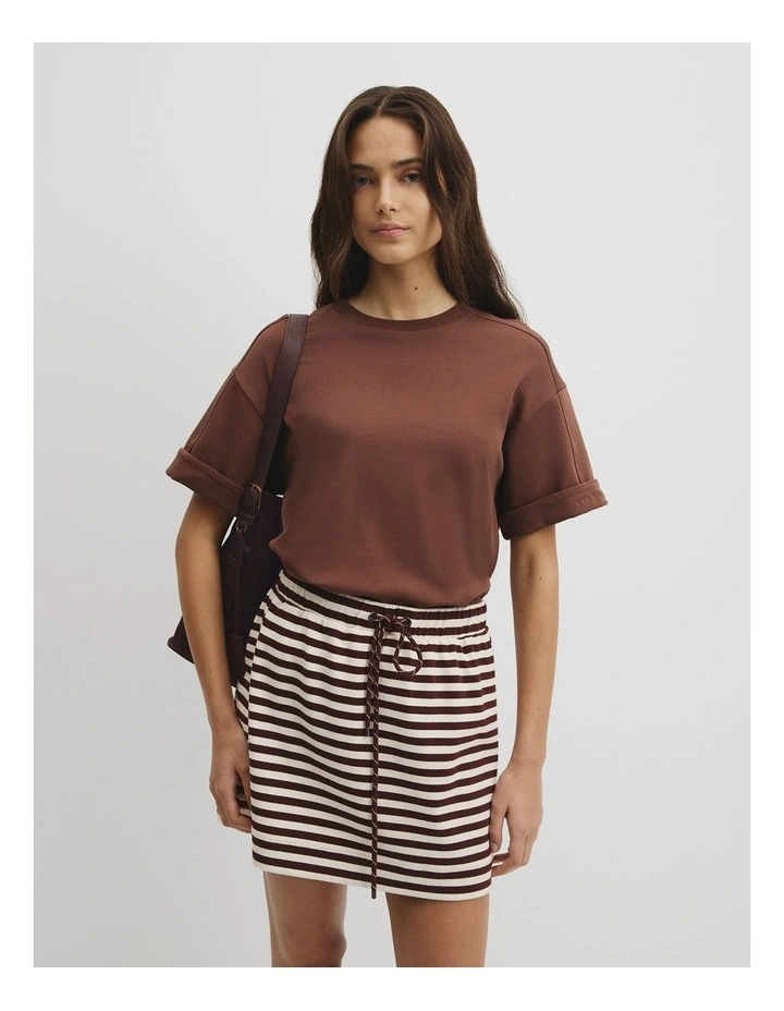 Cuff Sleeve T-shirt in Ember image 1