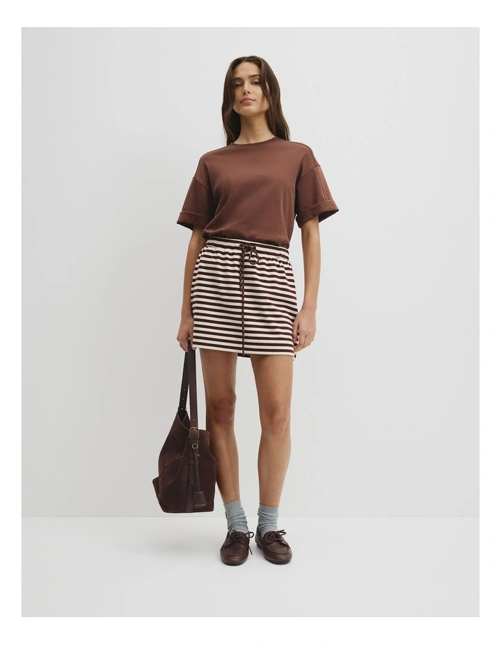 Cuff Sleeve T-shirt in Ember image 4