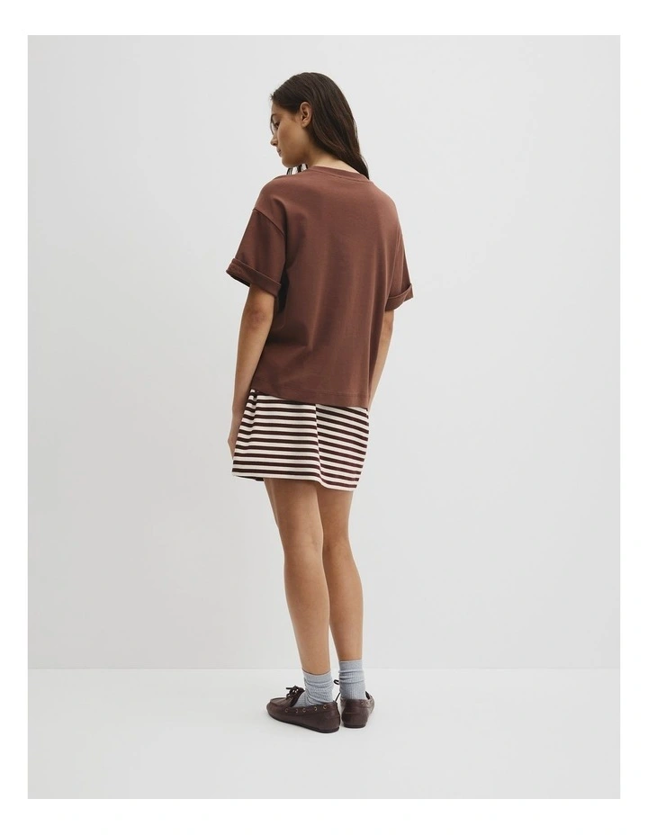 Cuff Sleeve T-shirt in Ember image 5