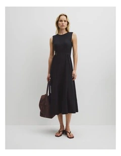 Godet Dress in Black