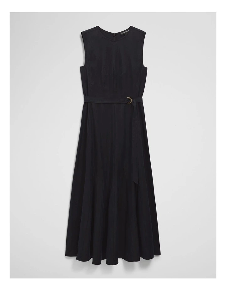 Godet Dress in Black image 2