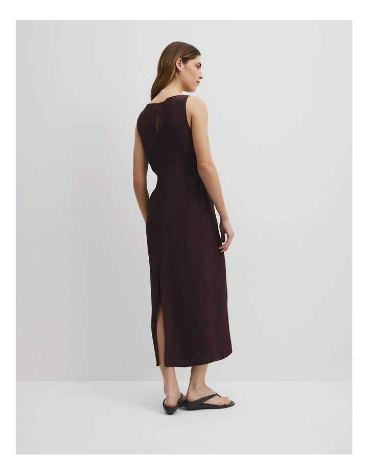 Column Dress in Claret image 5