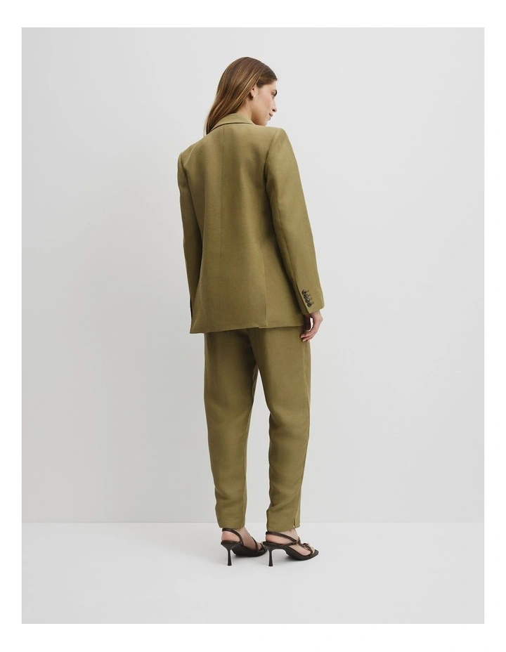 Double Breasted Tailored Blazer in Olive Haze image 5