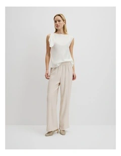 Panel Pull On Pant in French Vanilla