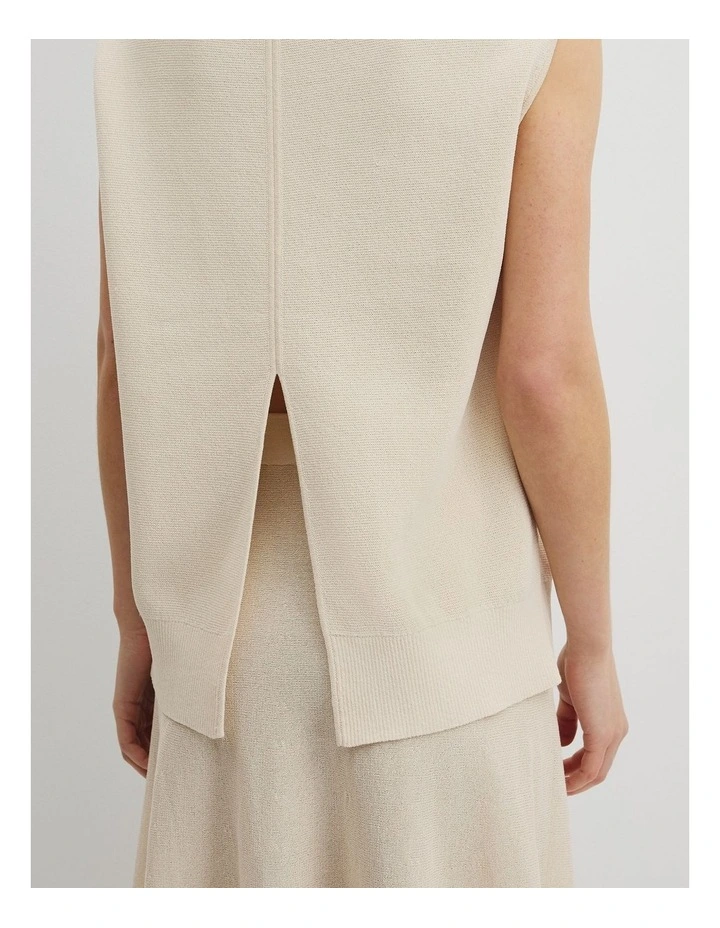 High Neck Sleeveless in Soft Butter image 3