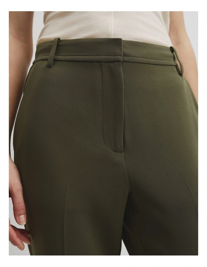 Slim Leg Woven Pant in Olive Haze image 3