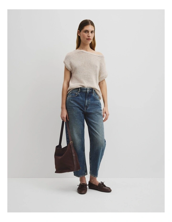 Tapered Barrel Jean in Vintage Mineral Wash image 1