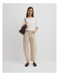 Tapered Barrel Jean in Sandstone