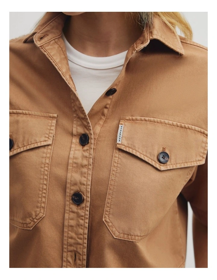 Workwear Shirt in Saddle image 3