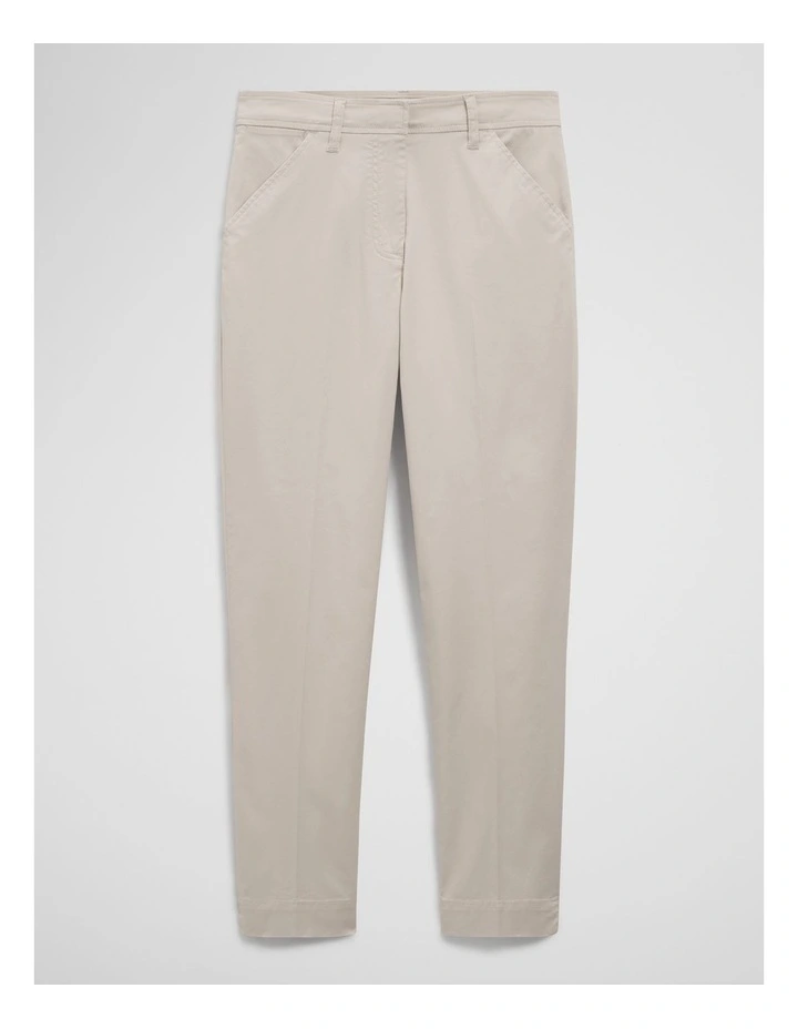 Australian Cotton Essential Twill Pant in Oatmeal image 2