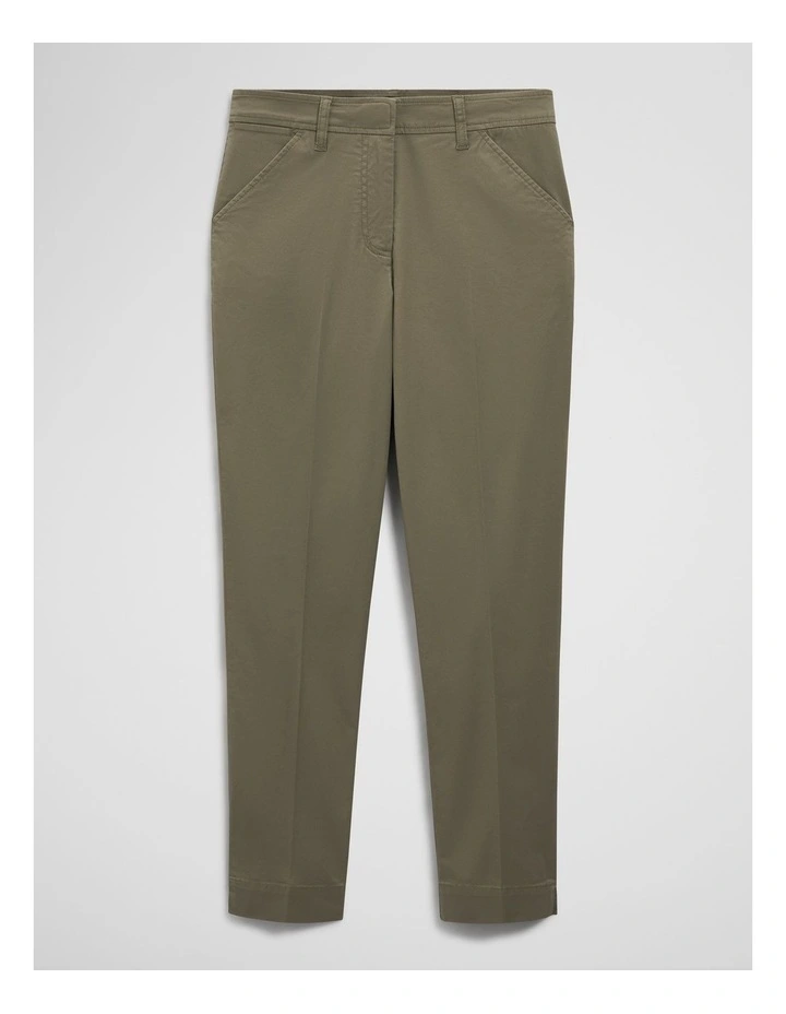Australian Cotton Essential Twill Pant in Olive image 2