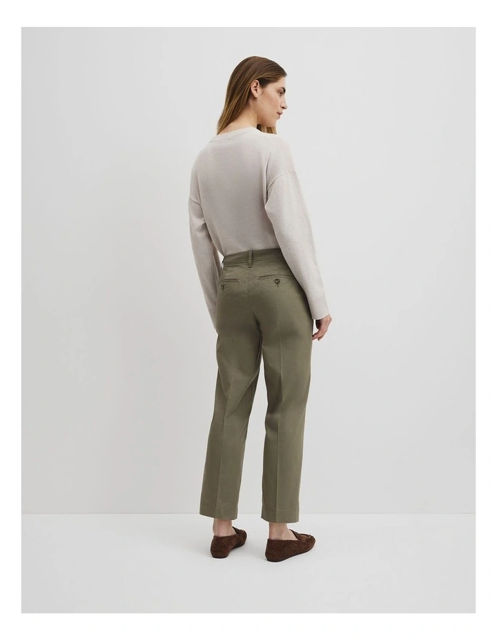 Australian Cotton Essential Twill Pant in Olive image 5