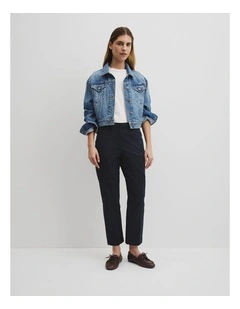 Australian Cotton Essential Twill Pant in Navy