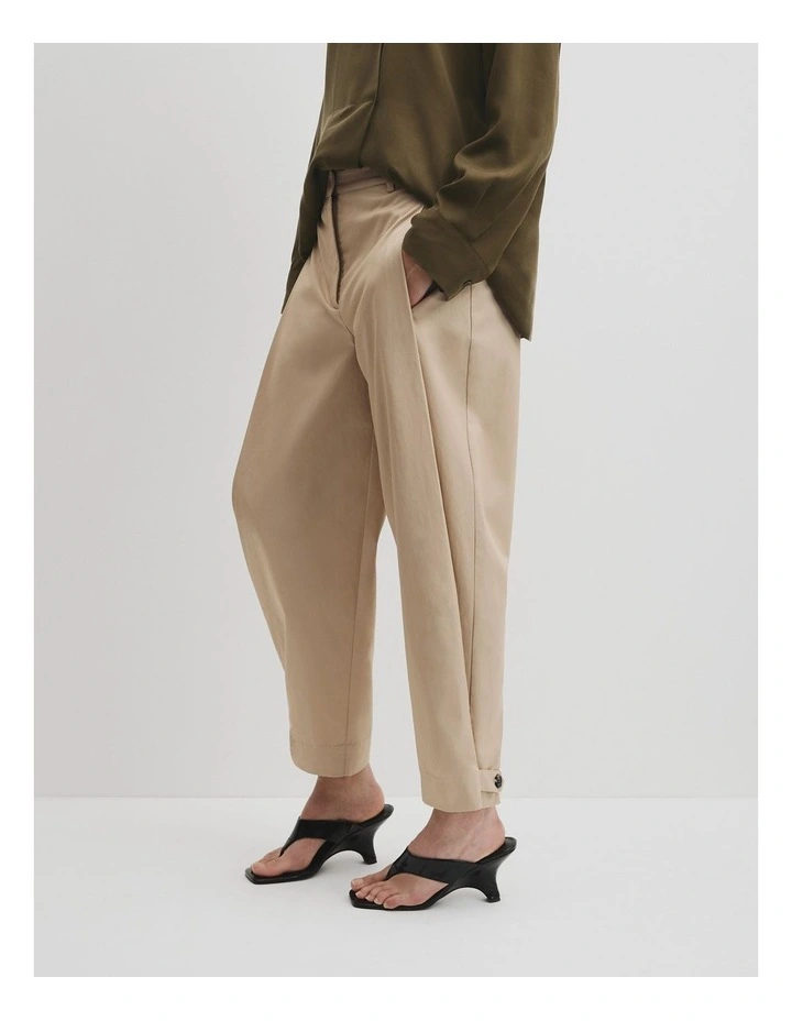 Tapered Barrel Pant in Light Sand image 4