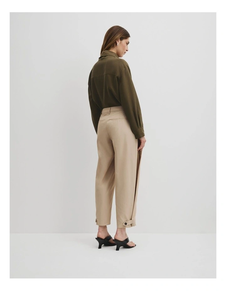 Tapered Barrel Pant in Light Sand image 5