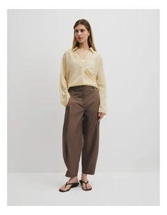 Tapered Barrel Pant in Carob