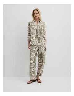 Print Silk Pant in Country Road Toile
