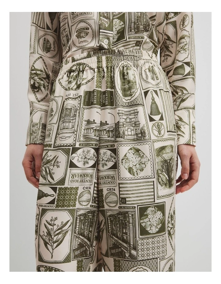 Print Silk Pant in Country Road Toile image 3