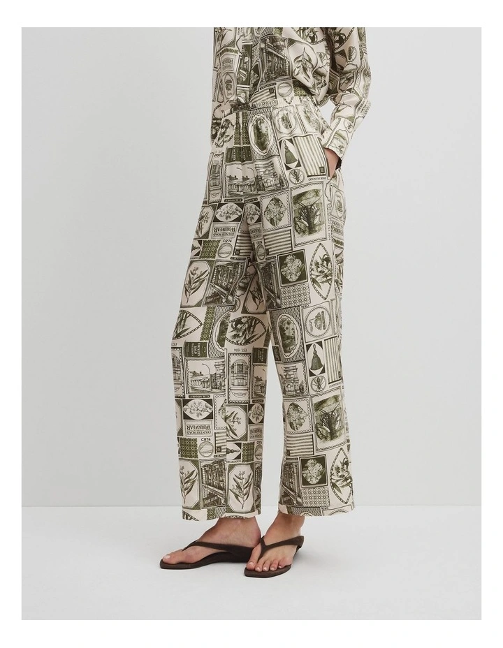 Print Silk Pant in Country Road Toile image 4