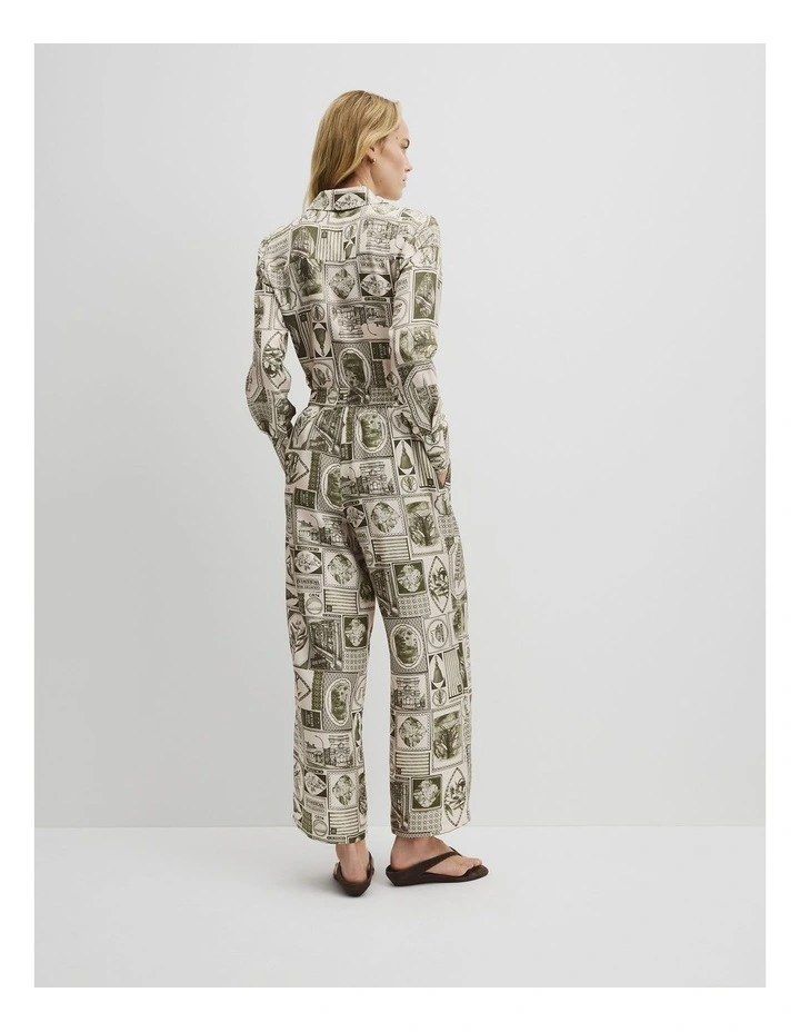 Print Silk Pant in Country Road Toile image 5
