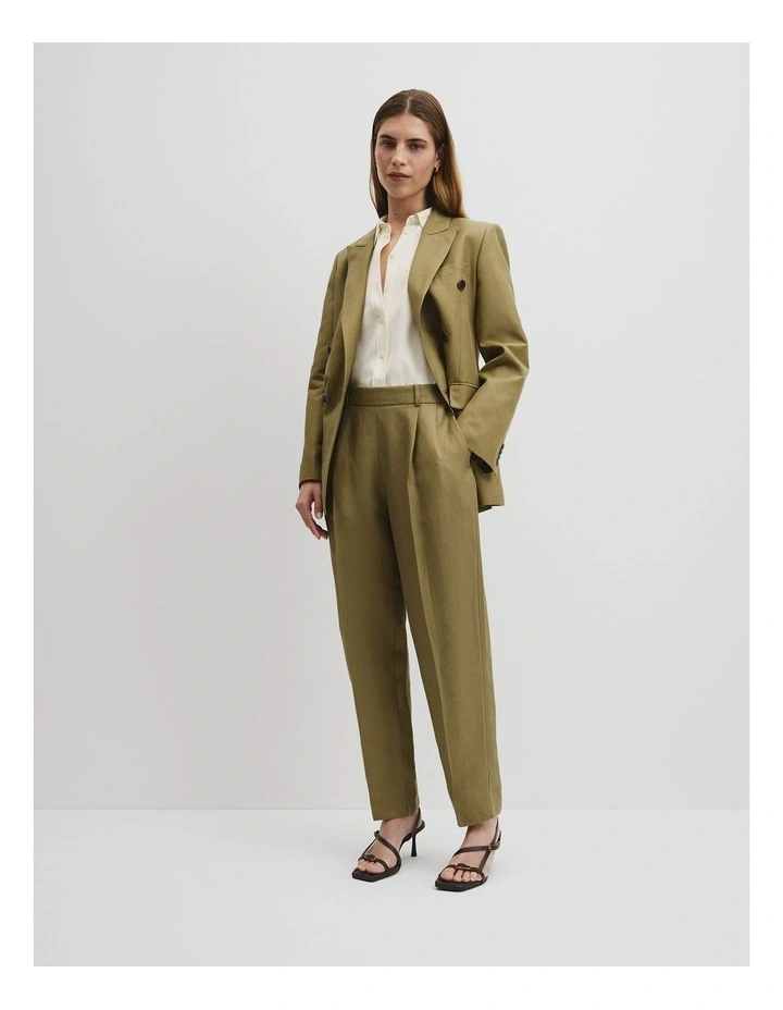 Twill Suit Pant in Olive Haze image 1