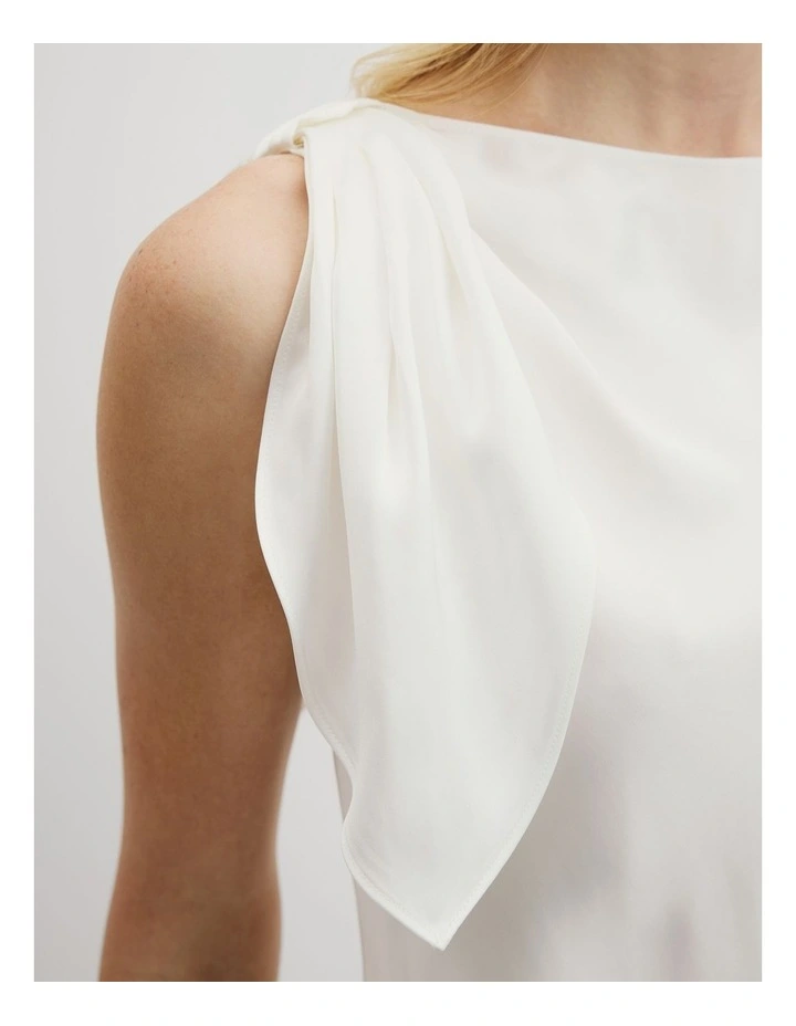 Tie Shoulder Top in Antique White image 3