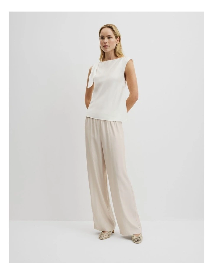 Tie Shoulder Top in Antique White image 4