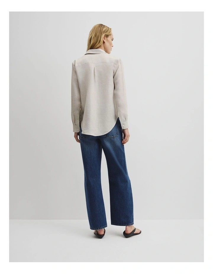 Classic Linen Shirt in Balsa image 4