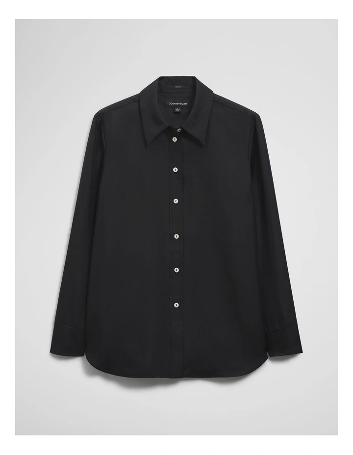 Silk Shirt in Black image 2