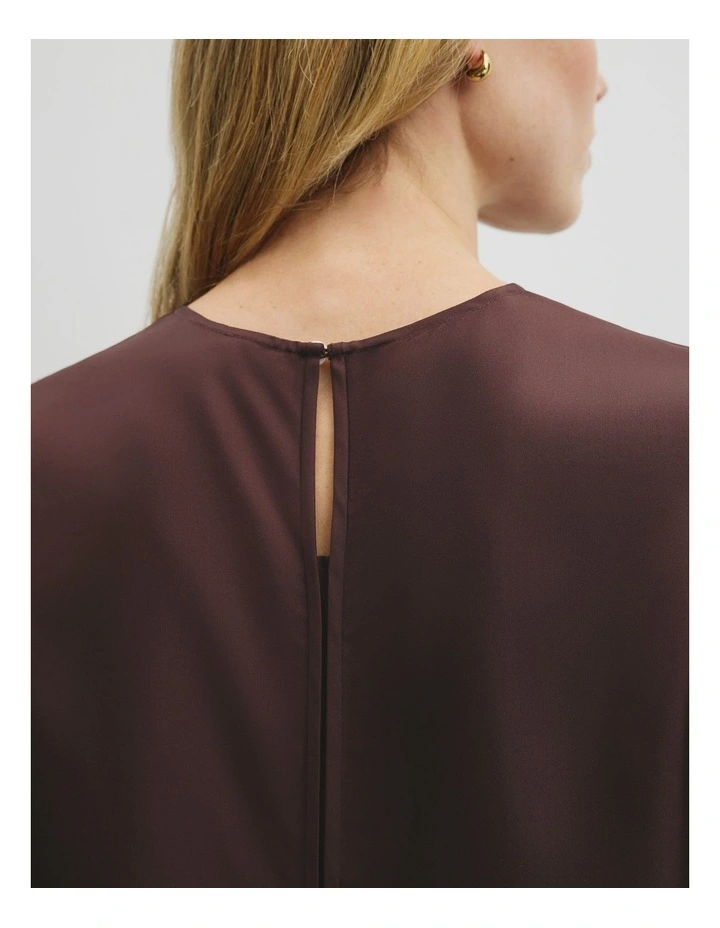 Silk T-shirt in Claret image 3