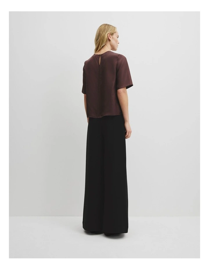 Silk T-shirt in Claret image 5