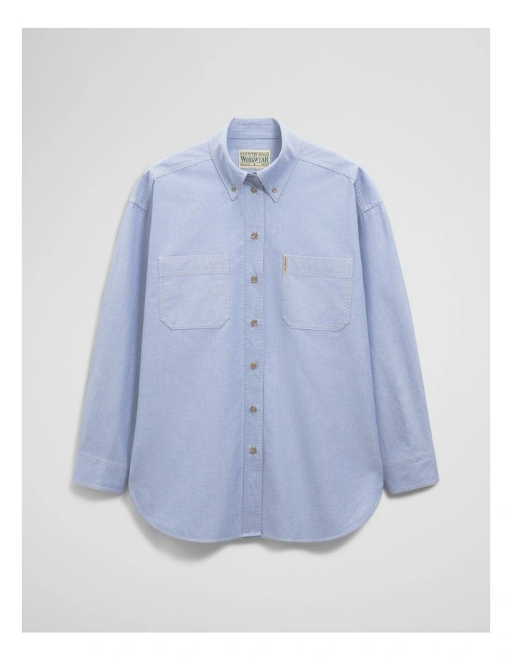 Oversized Oxford Shirt in Chambray image 2