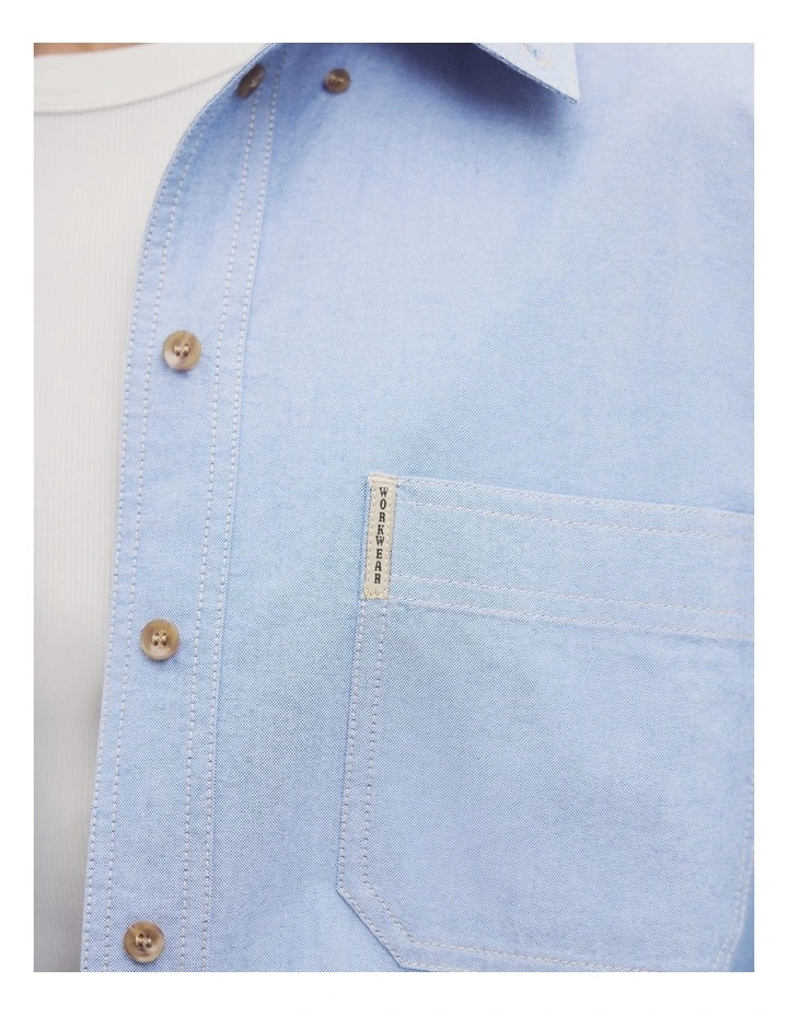Oversized Oxford Shirt in Chambray image 3