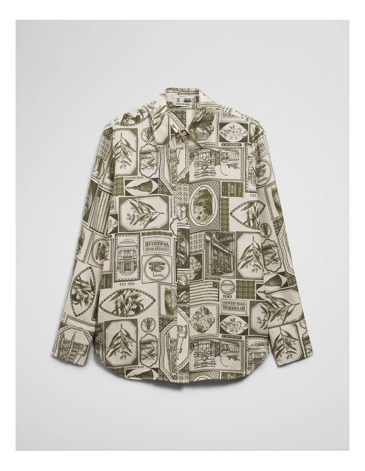 Print Silk Blouse in Country Road Toile image 2