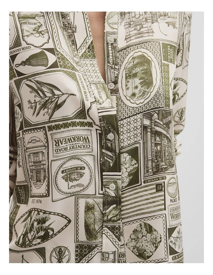 Print Silk Blouse in Country Road Toile image 3
