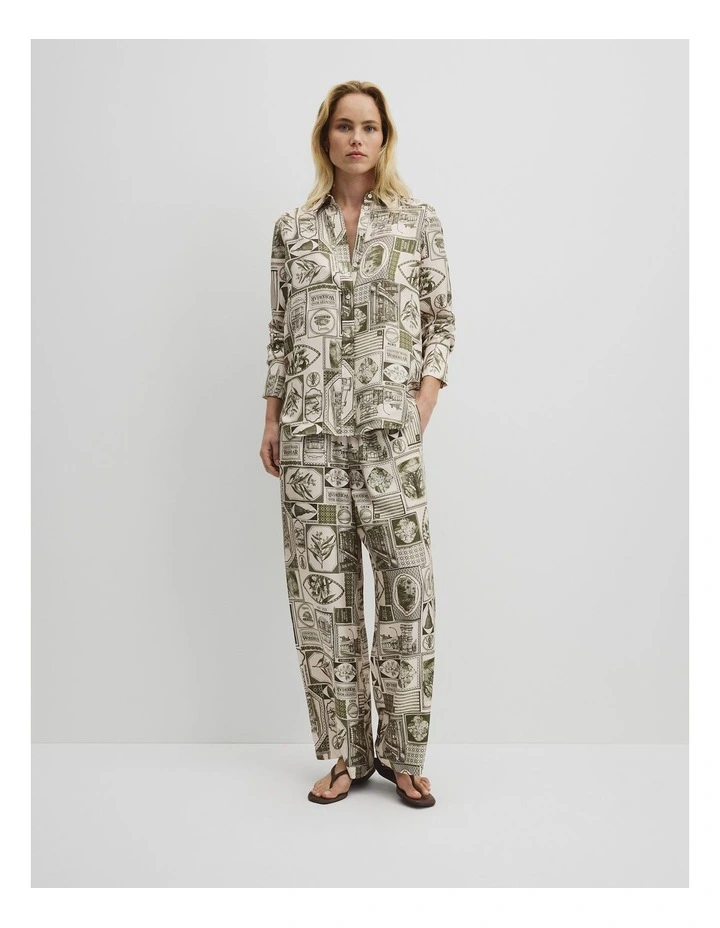 Print Silk Blouse in Country Road Toile image 4