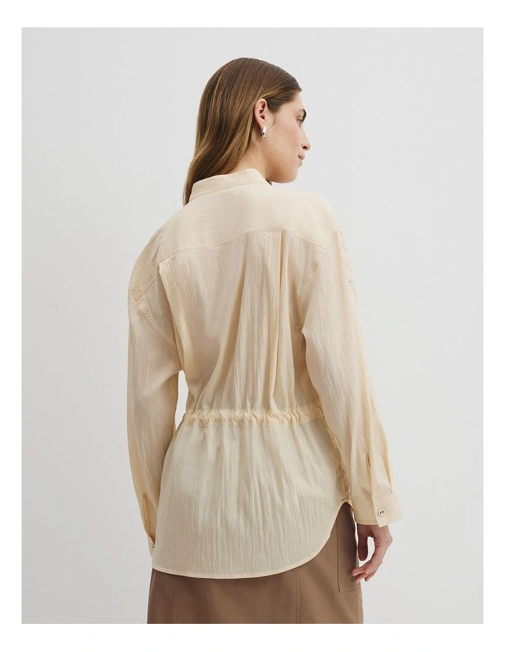 Utility Blouse in Soft Butter image 5