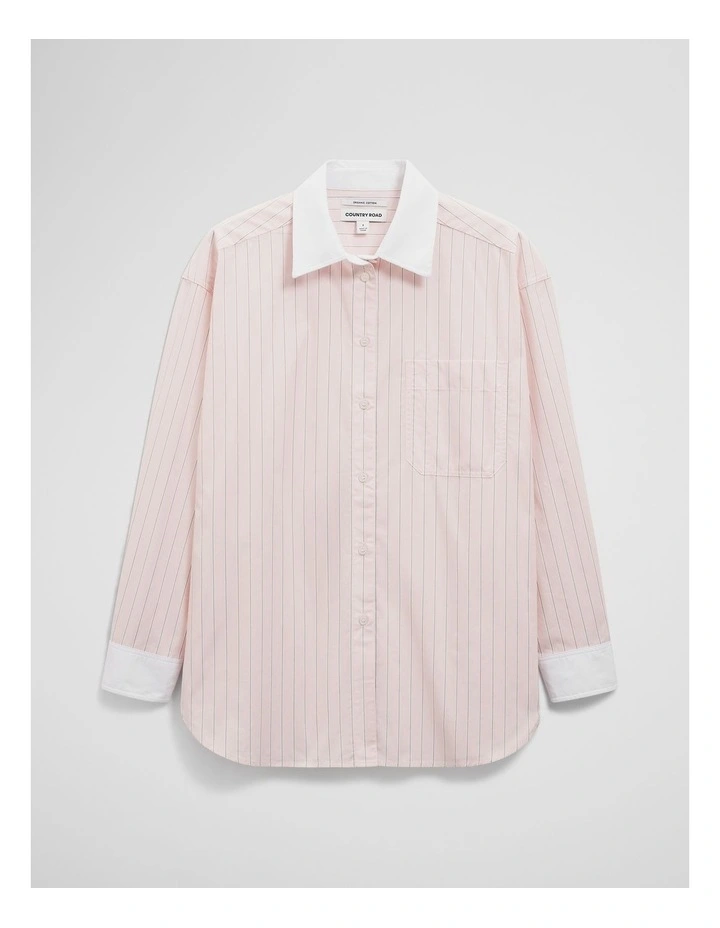 Stripe Poplin Shirt in Peony Stripe image 2