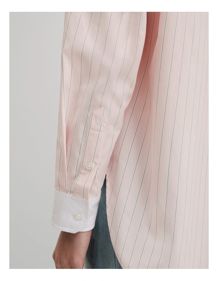 Stripe Poplin Shirt in Peony Stripe image 3