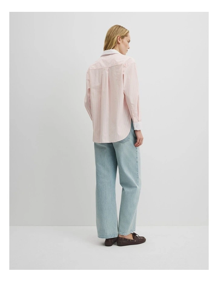 Stripe Poplin Shirt in Peony Stripe image 5