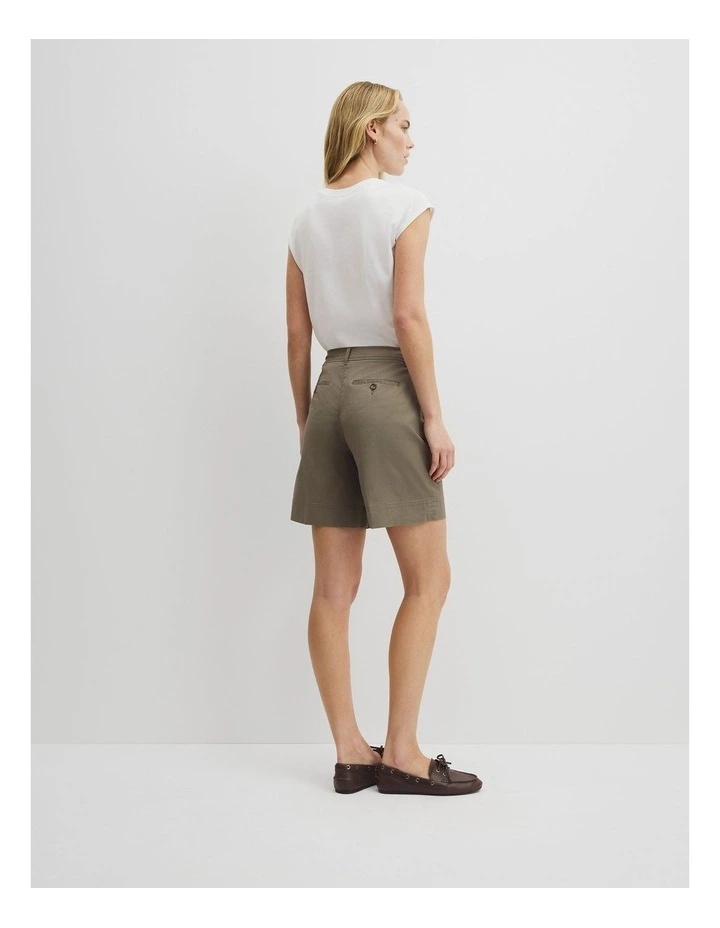Australian Cotton Essential Twill Short in Olive image 5
