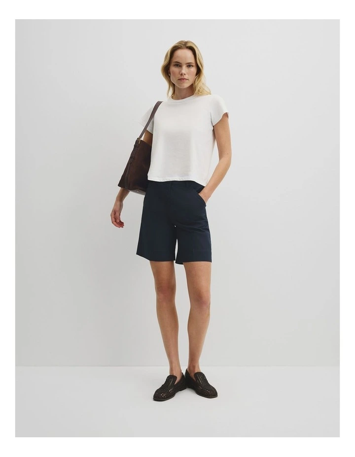 Australian Cotton Essential Twill Short in Navy image 1